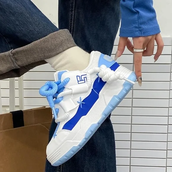 Baby Blue Y2k Sneakers - Picture 3 of 5